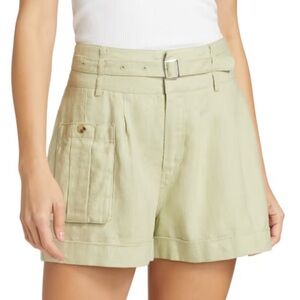 ATM Anthony Thomas Melillo Linen High-Waisted Shorts Size 2